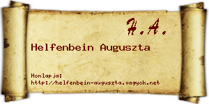 Helfenbein Auguszta névjegykártya